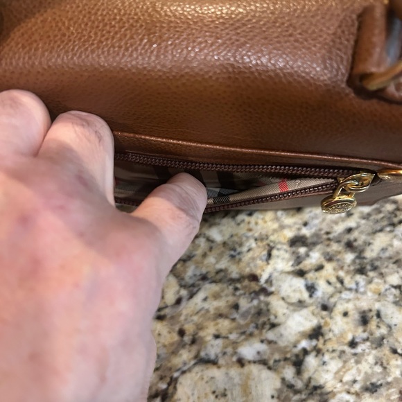 Burberry’s Vintage Satchel Purse leather - Picture 7 of 8